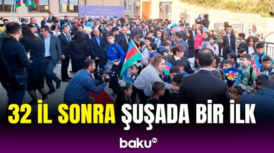 Azad Şuşada 32 ildən sonra ilk Bilik Günü keçirilir | Məktəblilər sevinc içində