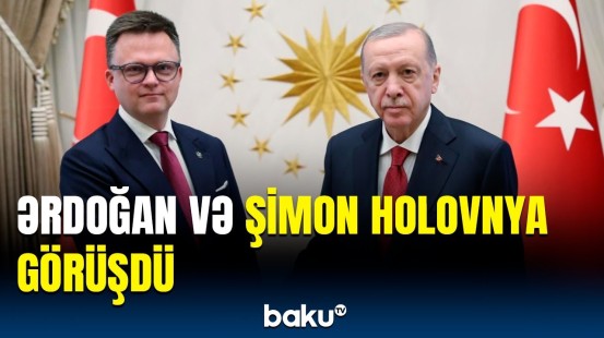 Ərdoğan Polşa parlamentinin sədri Şimon Holovnyanı qəbul edib | Anbaan görüntülər