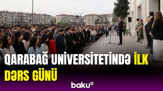Xankəndidə tarixi anlar | Qarabağ Universiteti öz tələbələrinə qovuşdu