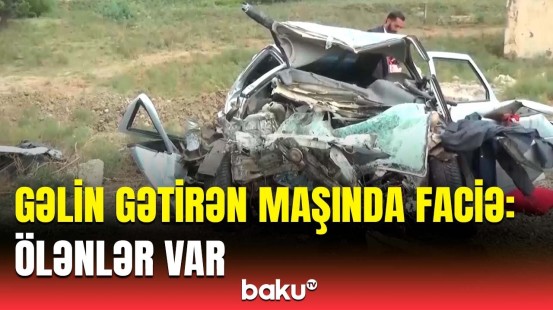 Saxlaya bilmədi, maşın kamazın altına girdi | Biləsuvarda toy karvanında dəhşətli qəza