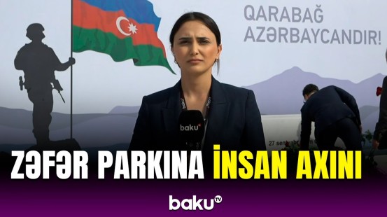 Xalqımız Zəfər parkında şəhidləri yad edir