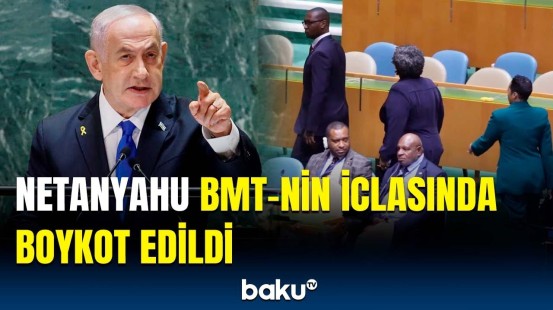 Netanyahuya qarşı etiraz | Bəzi ölkələrin nümayəndələri onu görən kimi...