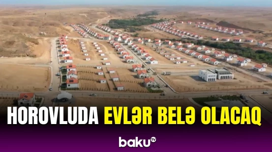 Prezident Cəbrayılın Horovlu kəndində evlərin və sosial obyektlərin tikintisi ilə tanış oldu