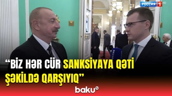 Prezident İlham Əliyev Moskvada "Rossiya-1" kanalının sualını cavablandırdı
