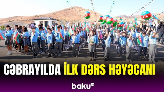 Azad edilmiş Cəbrayılın 960 şagirdlik məktəbində ilk dərs günü