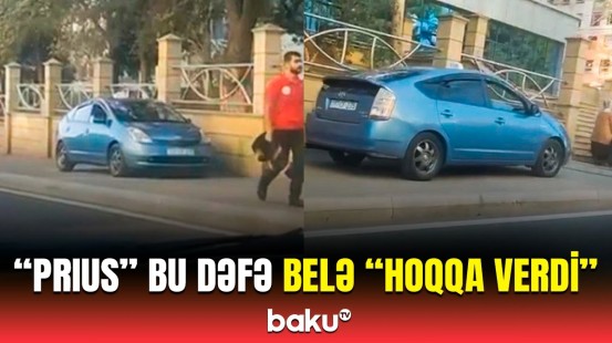 Bakıda taksi sürücüsünün özbaşınalığı | Polis hərəkətə keçdi