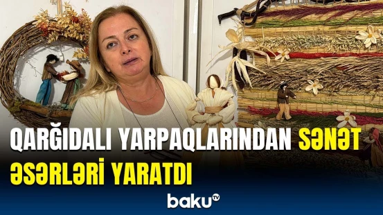 50 yaşlı müəllim hazırladığı qeyri-adi əl işlərini təqdim etdi | Sərgidən görüntülər