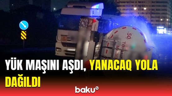 Bakıda təhlükəli anlar | Bu yolda hərəkət təcili dayandırıldı