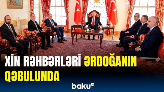 Ərdoğan “3+3” əməkdaşlıq platformasına qatılan XİN rəhbərlərini qəbul edib