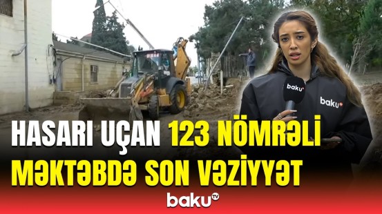 Sakinlər işıqsız, qazsız qaldı | Mərdəkanda 123 nömrəli məktəbin ərazisindən görüntülər