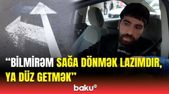 Bakının mərkəzində görücülük qabiliyyəti tələb edən yol nişanı | Sürücülər şikayətləndi