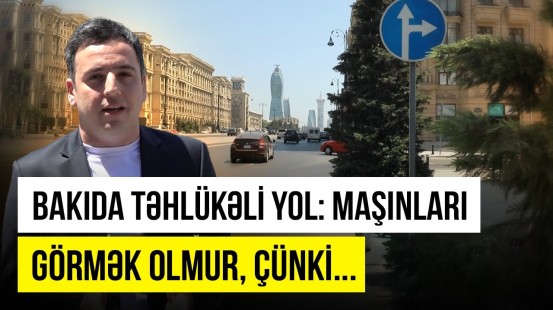 Sürücü və piyadaların həyatı risk altında | Buradakı yol nişanı isə... - NECƏ OLMALIDIR?