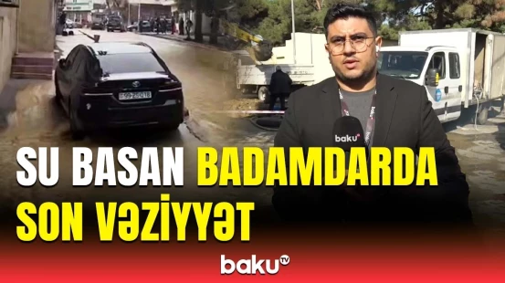 Badamdarda su borusunda qəza baş verdi | Baku TV hadisə yerində