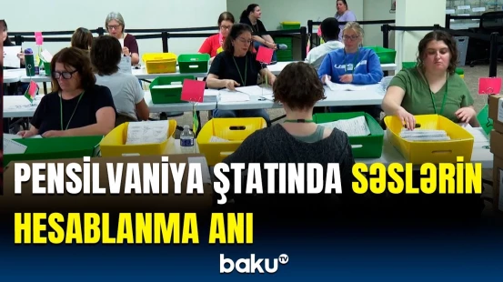 ABŞ-də seçki məntəqələrindən ən son görüntülər | Səslər belə sayılır