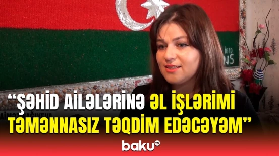 Toxucu bu vaxta kimi neçə şəhidə görə şərf toxuyub? | Qusar sakinindən nümunəvi addım