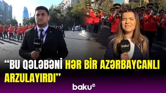 Paytaxt sakinləri Zəfər Günü ilə bağlı sevinc hisslərini bölüşdü
