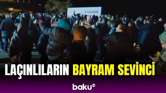 Laçında Zəfər Günü münasibətilə möhtəşəm atəşfəşanlıq