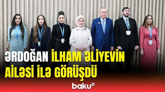Ərdoğan və xanımı Prezidentin ailə üzvləri ilə bir arada | Səmimi görüntülər