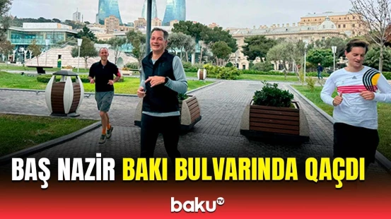 Belçika Baş nazirinin Bakı bulvarında idman etdiyi anlar