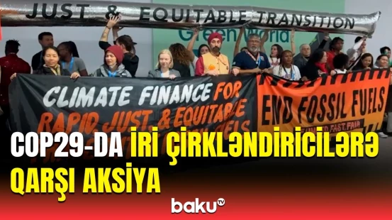 Ekoaktivistlər qalıq yanacaqların istifadəsinə qarşı etirazını belə bildirdi