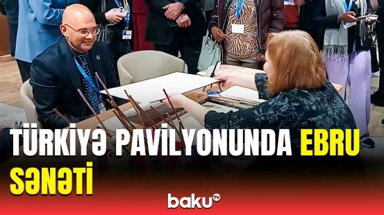 Qonaqlara hədiyyələr verildi | COP29 məkanında görənlərin diqqətini çəkən əsərlər