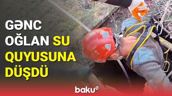 Bakıda su quyusuna düşən gənc belə xilas edildi | FHN hadisə yerində