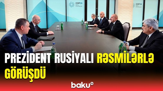 İlham Əliyev Rusiyanın maliyyə naziri və Dövlət Dumasında fraksiya rəhbəri ilə görüşdü