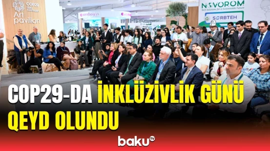 COP29 çərçivəsində Dost İnklüziv İnkişaf və Yaradıcılıq Mərkəzinin sərgisi baş tutub
