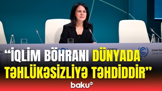 Almaniyanın xarici işlər naziri Bakıda mətbuat konfransı keçirib