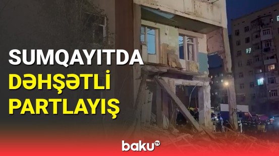 Sumqayıtda qorxulu anlar | Hadisə yerindən görüntülər