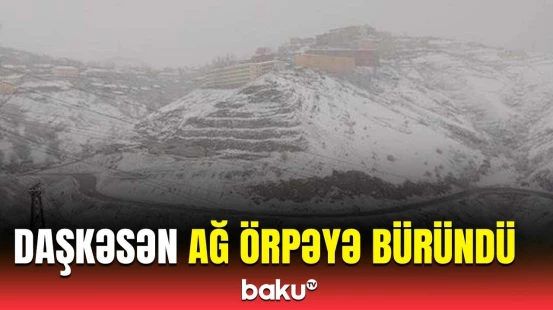 Daşkəsənə yağan qarın yaratdığı ecazkar mənzərə