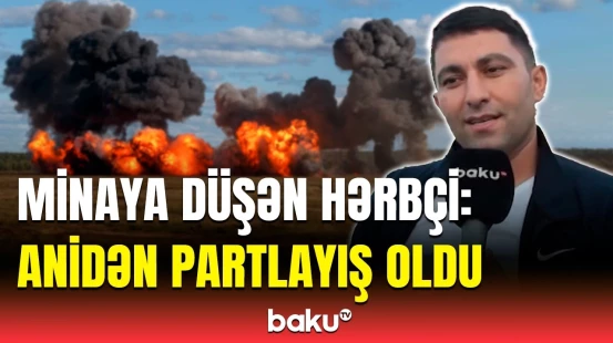 24 gün əvvəl Goranboyda minaya düşən hərbçi evinə döndü