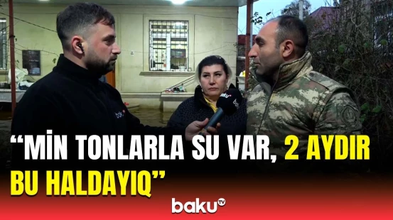 Şağanda yağış suları dizə çatdı | İnsan burada necə yaşasın?