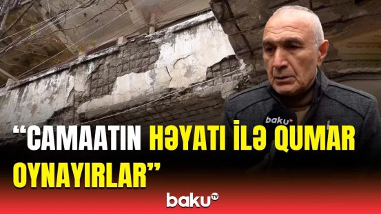 Şəhərsalma və Arxitektura Komitəsi binanın sökülməsinə icazə vermir? | Sakinlər qorxu içində