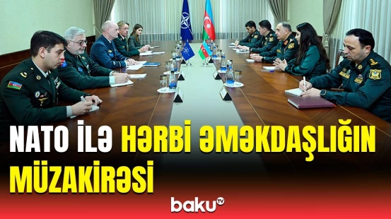 Kərim Vəliyev NATO Müdafiə Kollecinin komandanı Maks Nielse ilə görüşdü