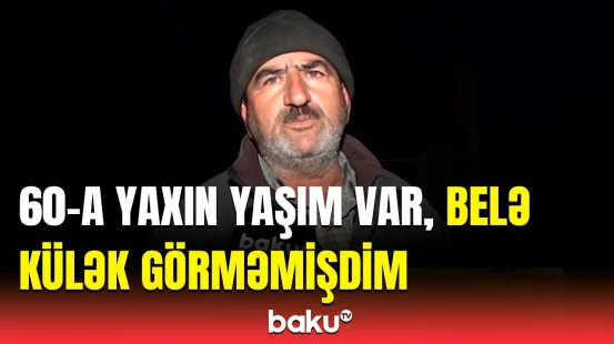 Güclü külək Yevlaxda ciddi fəsadlar törətdi