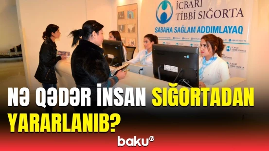 Sığorta haqqını ödəyib tibbi xidmətlərdən yararlanan sakinlərin sayı açıqlandı