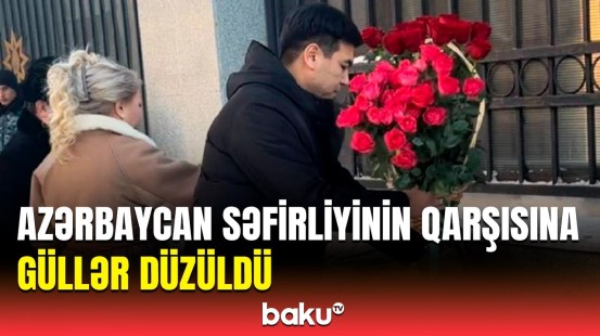 Təyyarə qəzasında həlak olanlar belə yad edildi | Qazaxıstandan görüntülər