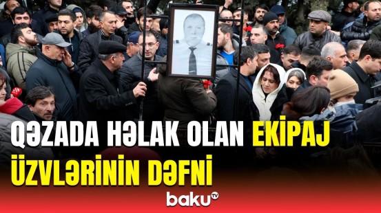 Təyyarə qəzasında həlak olan ekipaj üzvlərinin dəfn mərasimi | 2-ci Fəxri xiyabandan görüntülər