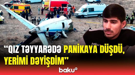 Qız təyyarədə panikaya düşdü, yerimi dəyişdim