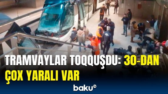 Fransanın Strasburqdakı dəmir yolu vağzalında iki tramvay toqquşdu