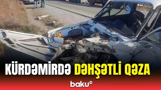 Avtomobillər toqquşdu, sürücülər isə... | Kürdəmirdə yol qəzası