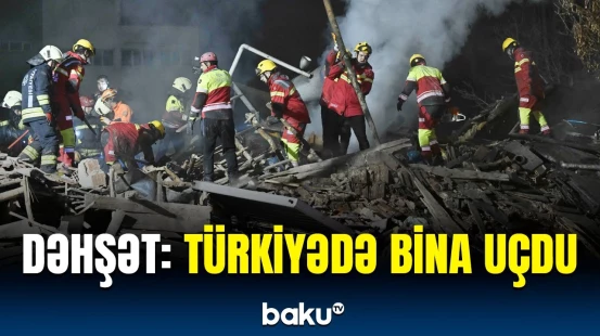 Türkiyənin Konya vilayətində üçmərtəbəli bina çökdü | Dağıntılar altında qalanlar var