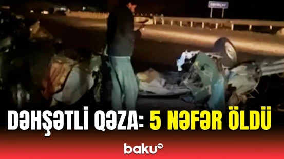 Şəmkirdə iki avtomobil toqquşdu | Faciəvi qəzanın təfərrüatı