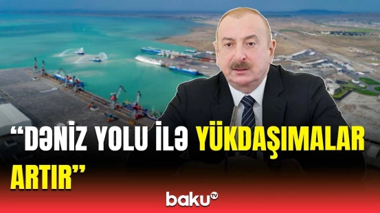 Vacib layihələrdən biri də yeni dəniz ticarət limanının inşasıdır | Prezidentdən açıqlama