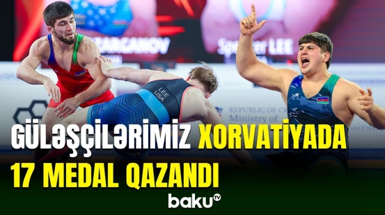 Azərbaycan güləşçiləri Xorvatiyada keçirilən turniri 17 medalla başa vurub