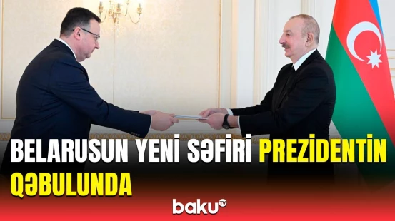 İlham Əliyev Belarusun ölkəmizdə yeni təyin olunmuş səfirini qəbul etdi