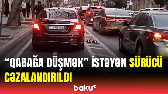 Velosiped zolağına girən sürücünün yaratdığı təhlükə | Videonu çəkən velosipedçi danışdı