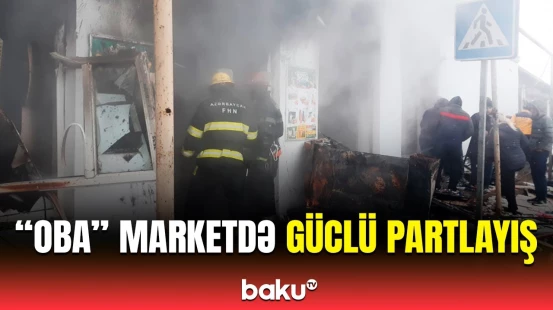 Binədə yerləşən “Oba” marketdə dəhşətli anlar | FHN hadisə yerində