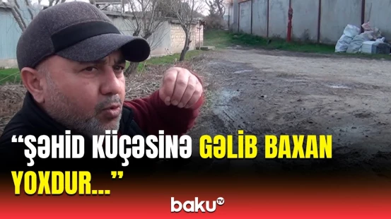 Şəhid adı verilən küçə acınacaqlı halda | Təcili yardım çağırırıq, amma...